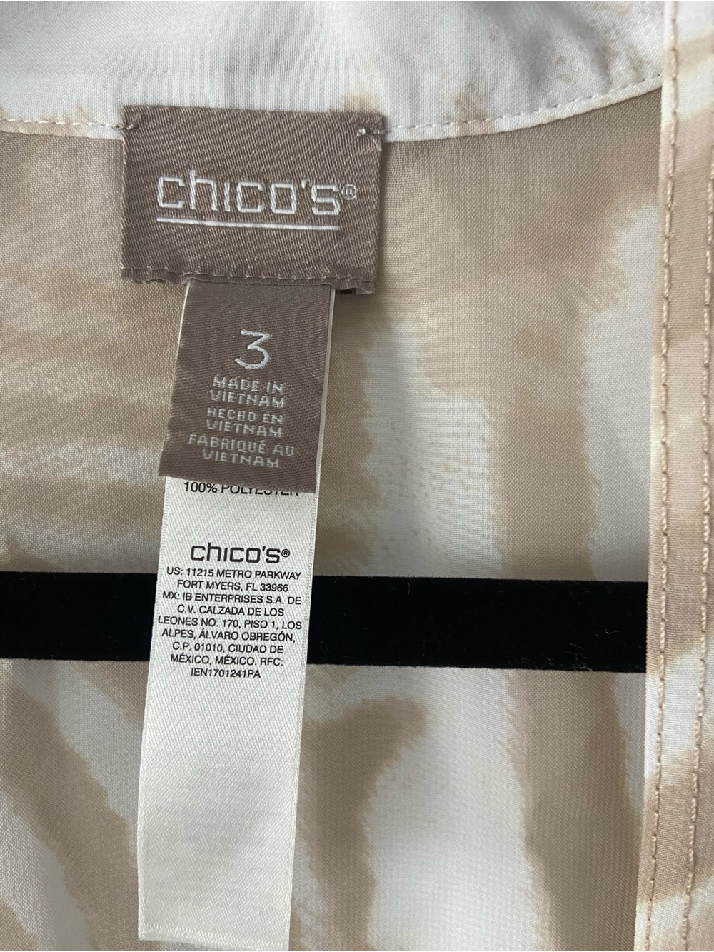 Chico’s Zebra Print Open Front Kimono Cardigan Cover Up Size 3 - Picture 7 of 9